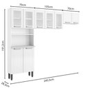 Ver imagem 7 de Cozinha Compacta em Aço 9 Portas Multipla Branco 245cm Bertolini