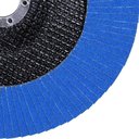 Ver imagem 4 de Disco Flap para Inox Reto G120 Acabamento Fino Aco Inox Fibra de Vidro Zirconia 177,8x22,23mm Worker