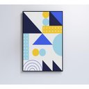 Ver imagem 2 de Quadro Colorido Geométrico 8 80x120 Cm Adesivo Fotográfico