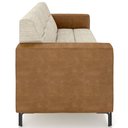 Ver imagem 4 de Sofá 2 Lugares Sala Living Industrial 160cm Senna K01 Couríssimo Whisky Linho Champanhe - Lyam Decor