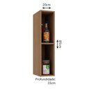 Ver imagem 4 de Armário Aéreo Vitra 20cm 1 Porta MDF MDP Laqueado Café Luciane Móveis