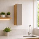 Ver imagem 1 de Armário Aéreo Vitra 20cm 1 Porta MDF MDP Laqueado Café Luciane Móveis