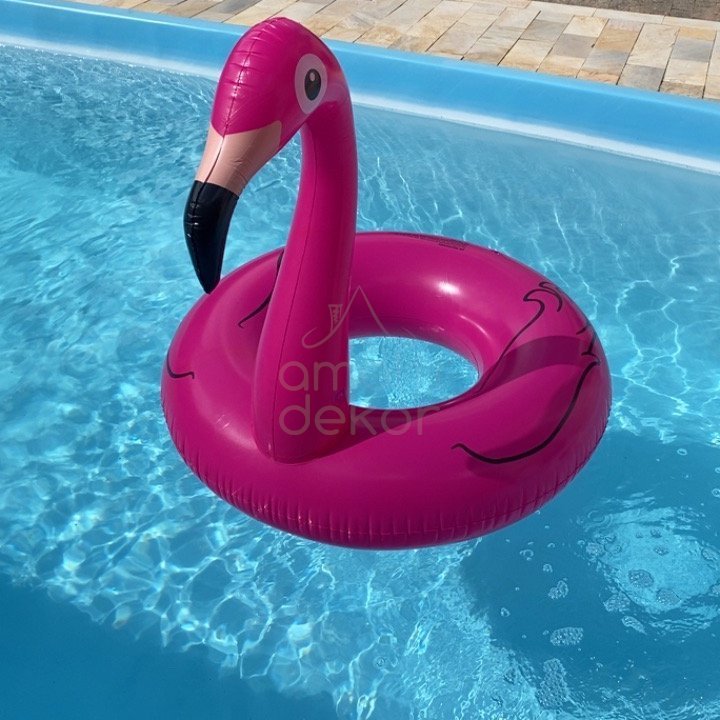 Boia Flamingo Rosa 120cm Inflável Gigante Modelos Pop - 5