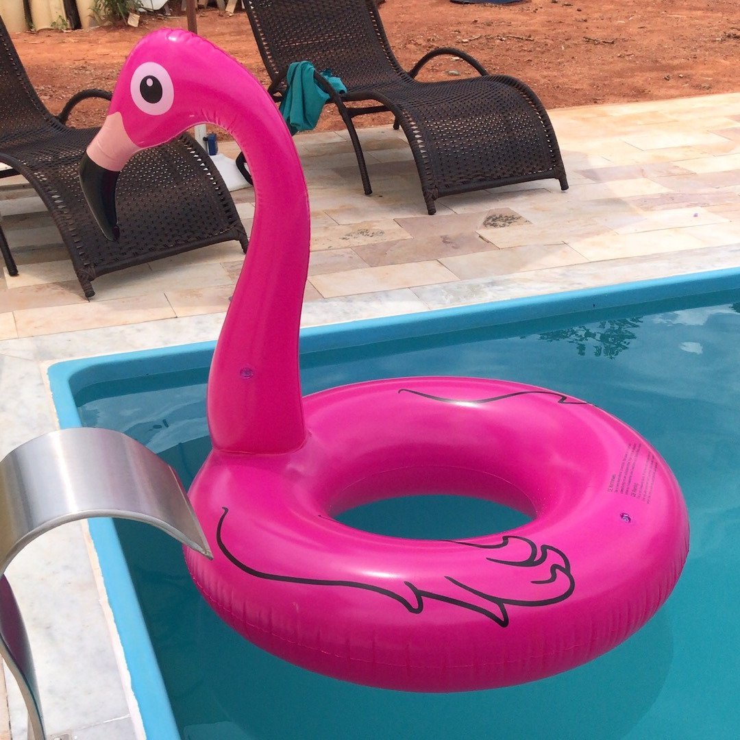 Boia Flamingo Rosa 120cm Inflável Gigante Modelos Pop - 4