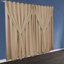 Ver imagem 1 de cortina blackout Berlim 8,00 x 2,90 corta luz voal bege