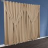cortina blackout Berlim 8,00 x 2,90 corta luz voal bege - 1