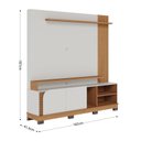 Ver imagem 3 de Estante Home Theater Jurerê 1.8 Off White Matte Freijó – Colibri