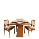 Ver imagem 4 de Mesa de Jantar Loft 8 Lugares Quadrada MDF 150cm Amadeirado Freijó