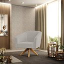 Ver imagem 2 de Poltrona Decorativa Giratória Ma30 Kit 2 Stella Bouclê Cinza D03 - D’Rossi