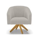 Ver imagem 5 de Poltrona Decorativa Giratória Ma30 Kit 2 Stella Bouclê Cinza D03 - D’Rossi