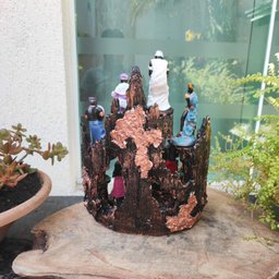 Altar Congá com 12 Orixás de 10 Cm Umbanda Cobre - 4