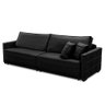 Sofá Cama Retrátil e Reclinável 2,30m com Molas Karina Veludo Preto Rover & Beato - 4