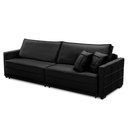 Ver imagem 4 de Sofá Cama Retrátil e Reclinável 2,30m com Molas Karina Veludo Preto Rover & Beato