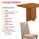 Ver imagem 7 de Mesa de Jantar Olimpia 90cm Tampo MDF Laminado Canto Copo com 4 Cadeiras Yasmin
