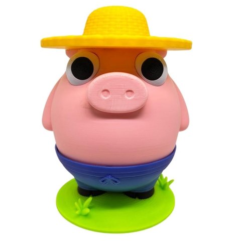 Cofre Porquinho Divertido em Impressão 3d