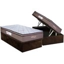 Ver imagem 1 de Cama Box Baú Solteiro: Colchão C/ Vibro Massagem Paropas Vibro Aplause Smart Brown + Base Crc