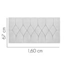 Ver imagem 2 de Painel Estofado Luxo Capitonê Istambul 160cm Queen Size para Cama Box Corino Branco - Gat Magazine