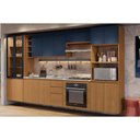 Ver mais imagens de Módulos de Cozinha Kappesberg Ciela Cristaleira Ciela R631 C/ 4 Portas (2 C/ Vidro) 70x220cm Canela