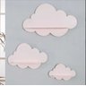 Decoração Infantil Prateleiras Nuvem Nicho 3 Un Quarto Rosa - 3