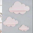 Ver imagem 3 de Decoração Infantil Prateleiras Nuvem Nicho 3 Un Quarto Rosa