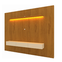 Ver imagem 2 de Rack com Painel para TV até 90 Polegadas Ripado com LED 3 Gavetas 100% MDF 250CMX328CM Marrom