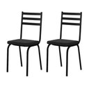 Ver imagem 1 de Kit com 2 Cadeiras de Jantar em Aço Tubular 118 Sf Preto - Movelpolo