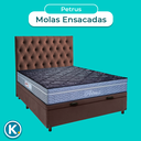 Ver imagem 4 de Kit Cama Box Bau + Cabeceira + Colchão Casal Molas Ensacadas - Petrus - Paropas