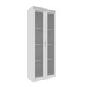 Ver imagem 2 de Armário P/ Escritório 2 Portas de Vidro 4 Prateleiras Branco Me4189 Branco