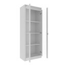 Ver imagem 3 de Armário P/ Escritório 2 Portas de Vidro 4 Prateleiras Branco Me4189 Branco