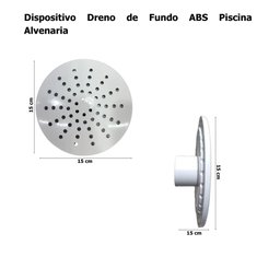 Dreno de Fundo Abs Piscina Alvenaria para Cano de 50mm - 4