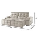 Ver imagem 3 de Sofá 5 Lugares Retrátil e Reclinável Martins M-122 Veludo Creme