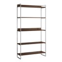 Ver imagem 2 de Kit Industrial Estante Guaecá 180x95 + Aparador Córdoba 100x95 3 Prateleiras Sala - Branco/imbuia