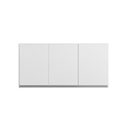 Armário Aéreo Triplo Evidence Suspenso Moderno Estilo Multiuso Cozinha e Lavanderia Cor Branco - 1