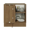 Ver imagem 4 de Balcão de Canto Madesa Lux 1 Porta (Sem Tampo) Rustic/Branco Veludo