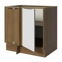 Ver imagem 5 de Balcão de Canto Madesa Lux 1 Porta (Sem Tampo) Rustic/Branco Veludo