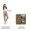 Ver imagem 6 de Balcão de Canto Madesa Lux 1 Porta (Sem Tampo) Rustic/Branco Veludo