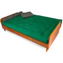 Ver imagem 5 de Sofá Cama Paris Sarja Verde Bandeira Madeira Maciça Alto Padrão