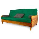 Ver imagem 1 de Sofá Cama Paris Sarja Verde Bandeira Madeira Maciça Alto Padrão