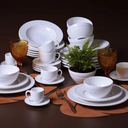 Aparelho de Jantar 42 Peças Roma Branco Porto Brasil - 2