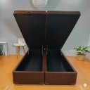 Ver imagem 4 de Cama Queen Box Baú Bi-partida 79 Blindada:corino Marrom/queen