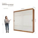 Ver imagem 3 de Guarda Roupa Gramado 2 Portas de Correr 4 Gavetas MDF