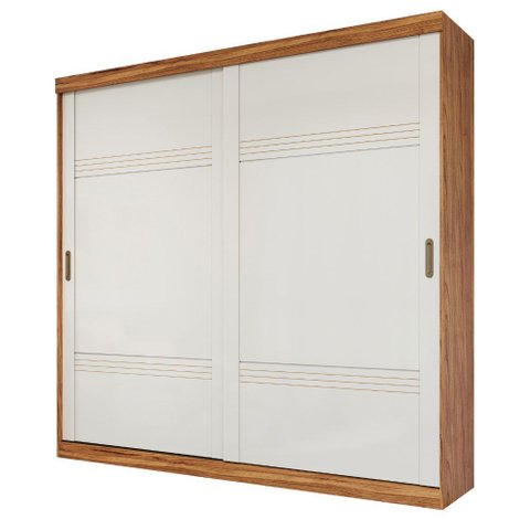 Guarda Roupa Gramado 2 Portas de Correr 4 Gavetas Mdf