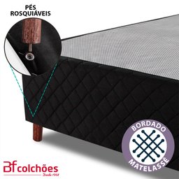 Cama Box Casal com Pillow Top Espuma Viscoelástica da Nasa e Molas Superlastic 138x188x57cm MaxSleep - 8 Cama Box Casal com Pillow Top Espuma Viscoelástica da Nasa e Molas Superlastic 138x188x57cm MaxSleep - 8