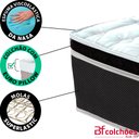 Ver imagem 3 de Cama Box Casal com Pillow Top Espuma Viscoelástica da Nasa e Molas Superlastic 138x188x57cm MaxSleep