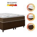 Ver imagem 3 de Cama Box Baú Casal Queen Colchão Molas Ensacadas Pillow Top Martino 158X198X66Cm Marrom/Branco