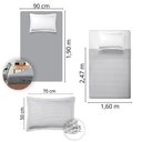 Ver imagem 4 de Jogo de Cama Solteiro Algodão 180 Fios 3 Pçs Estilo Moderno