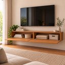 Ver imagem 4 de Rack Suspenso 1,19m para TV até 75 Polegadas com 2 Portas Basculantes Freijó Yescasa