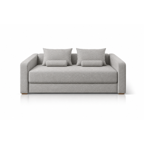 Sofá-Cama Atacama | Conforto Máximo com Assento de 22cm e Função Cama:Linho Cinza