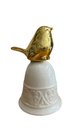 Ver imagem 2 de Escultura Louça Branca Sino com Pássaro 12cm