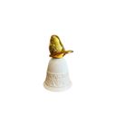 Ver imagem 3 de Escultura Louça Branca Sino com Pássaro 12cm